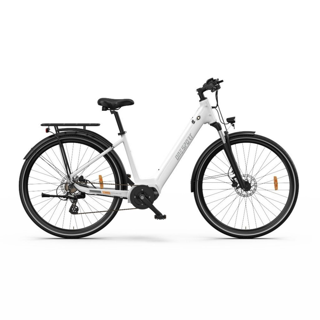 ONESPORT OT07 Electric Bicycle - 250W Motor 36V10.4AH Battery 27.5 Inch Tires Hydraulic Disc Brakes - White