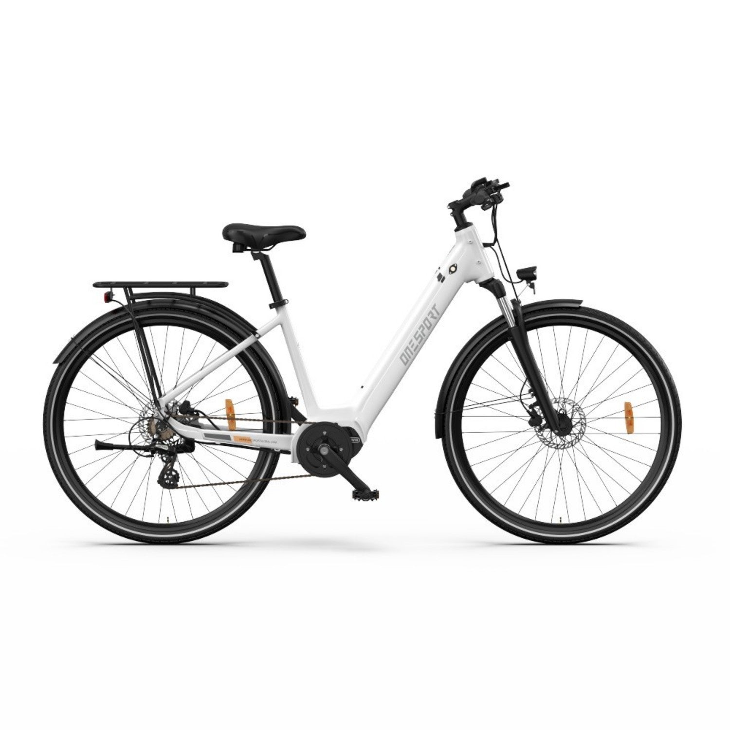 ONESPORT OT07 Electric Bicycle - 250W Motor 36V10.4AH Battery 27.5 Inch Tires Hydraulic Disc Brakes - White