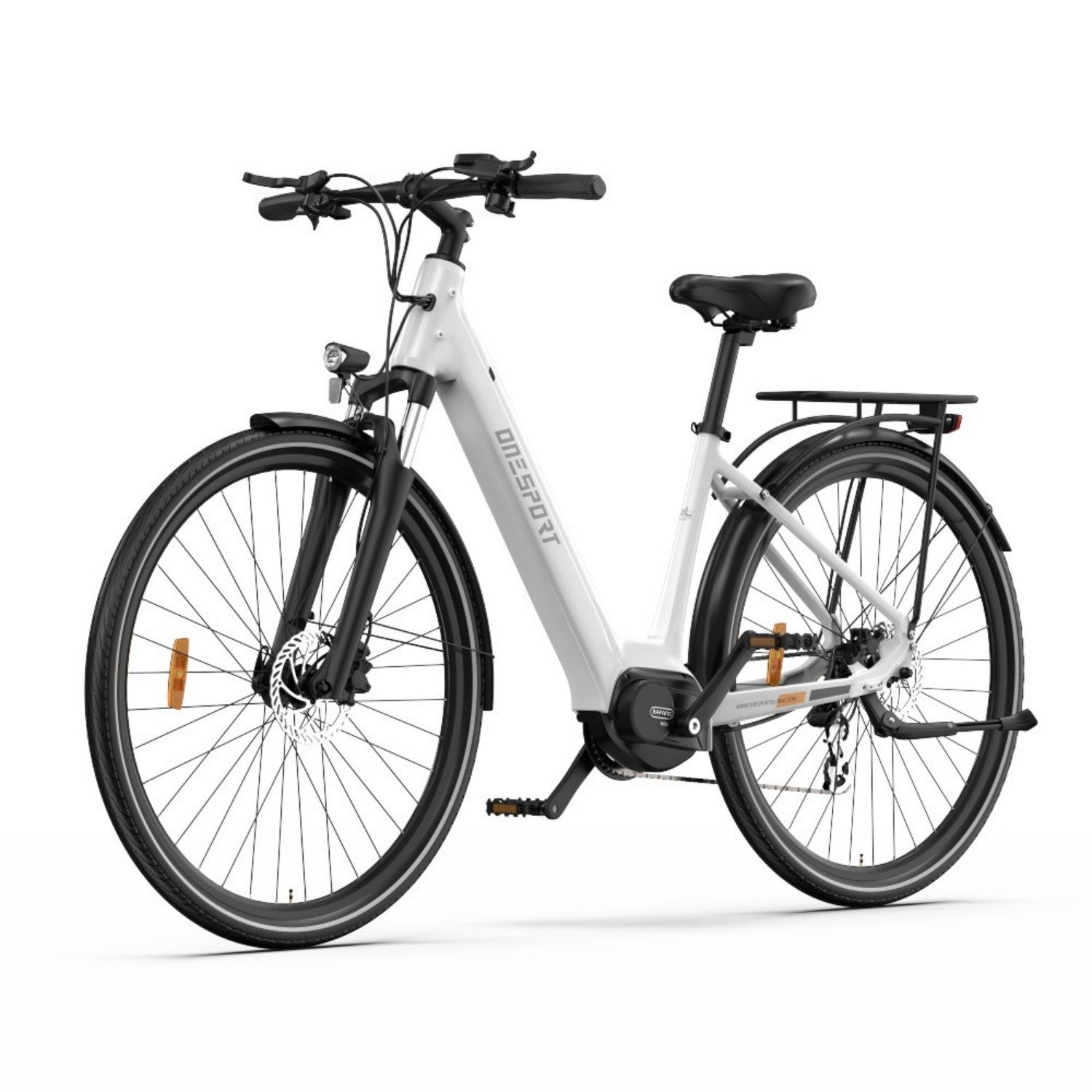 ONESPORT OT07 Electric Bicycle - 250W Motor 36V10.4AH Battery 27.5 Inch Tires Hydraulic Disc Brakes - White