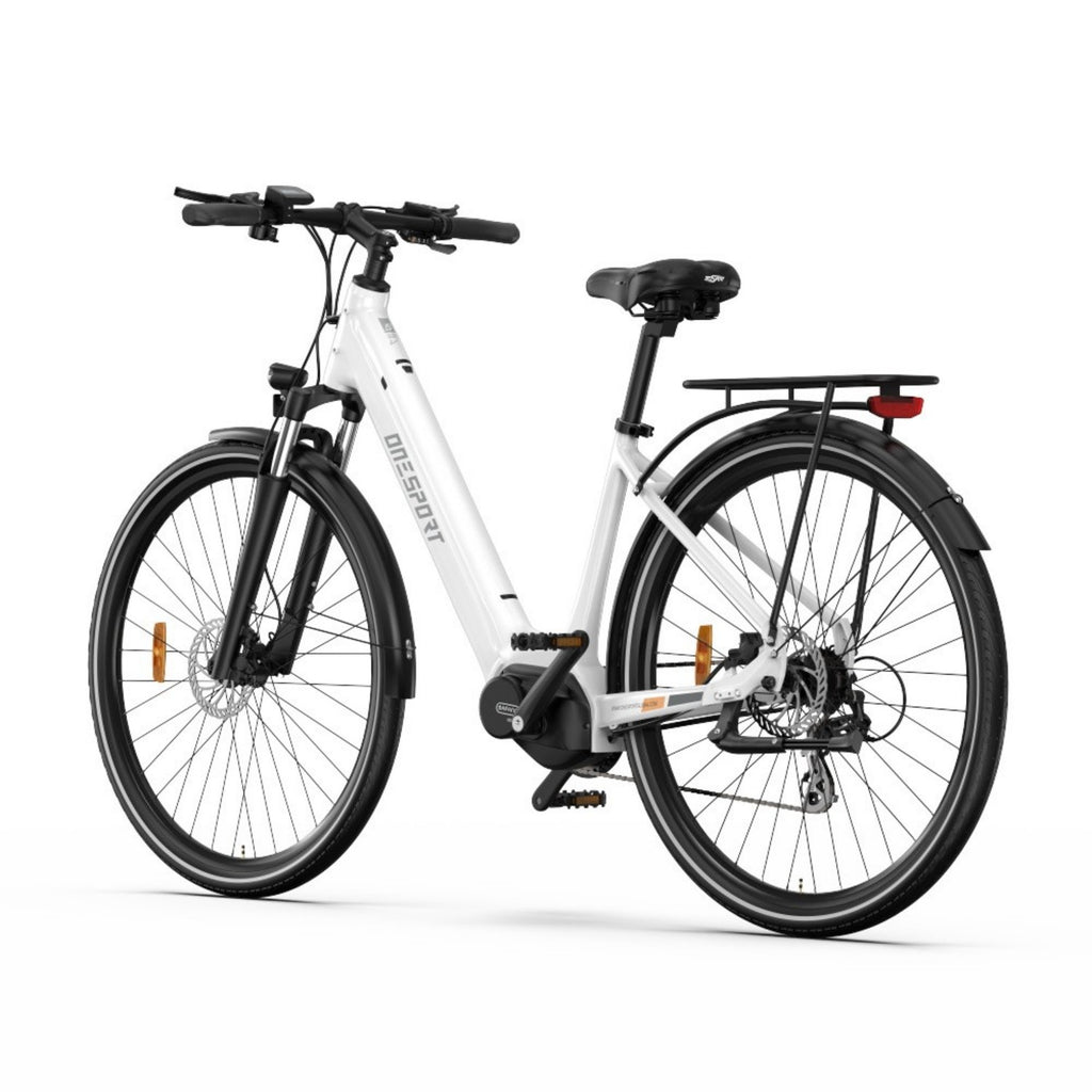 ONESPORT OT07 Electric Bicycle - 250W Motor 36V10.4AH Battery 27.5 Inch Tires Hydraulic Disc Brakes - White