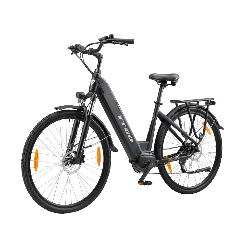 TTGO ZZ-28ST Electric Bicycle - 250W Motor 36V20AH Battery 28 Inch Tires Disc Brake - Black