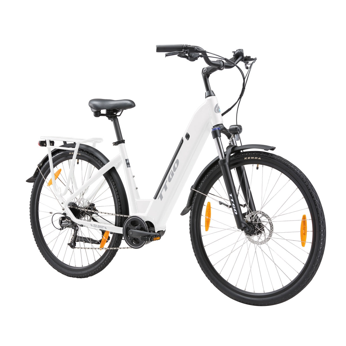 TTGO ZZ-28ST Electric Bicycle - 250W Motor 36V20AH Battery 28 Inch Tires Disc Brake - White