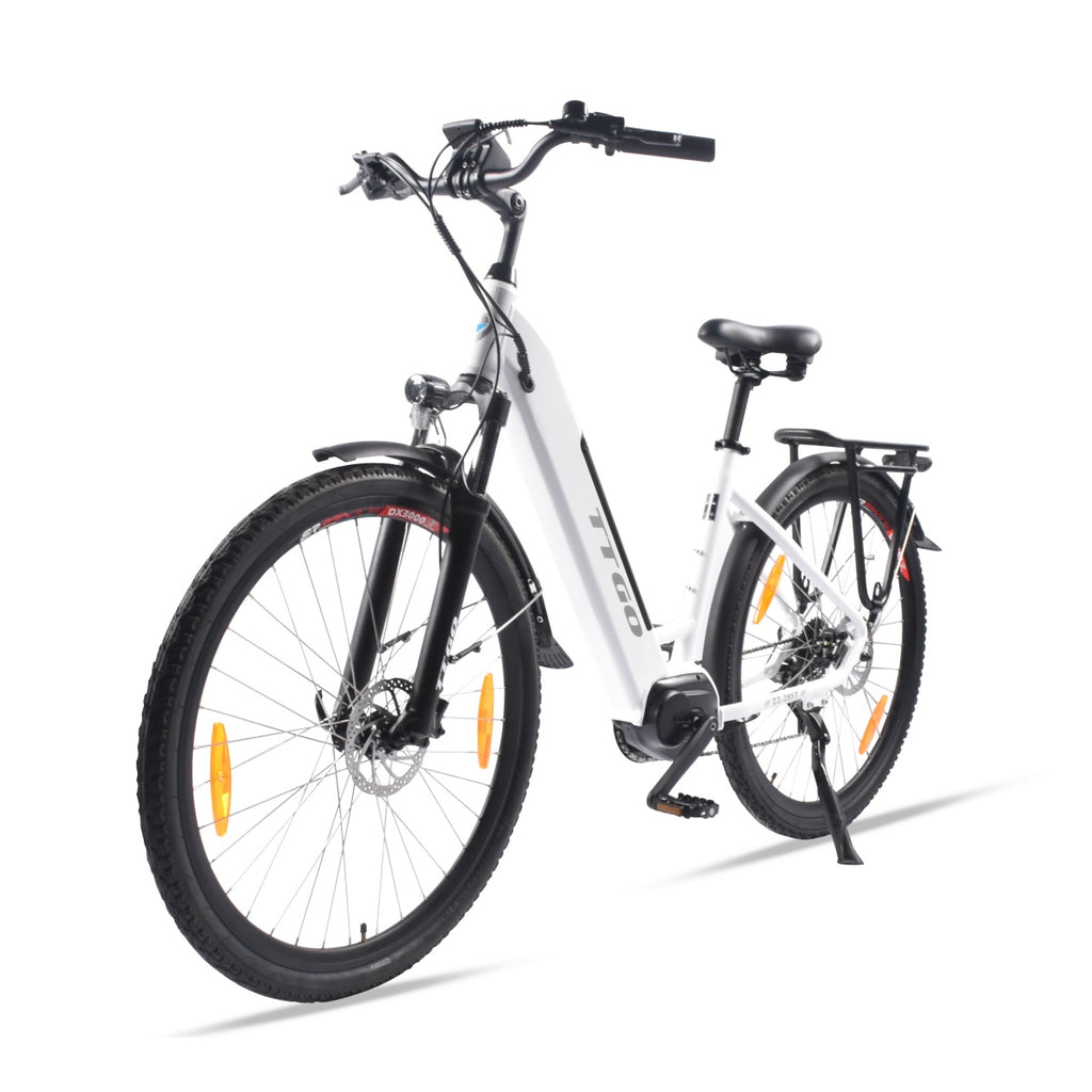 Vélo électrique TTGO LK-ZZ-28ST - Moteur 250W Batterie 36V20AH Pneus 28 pouces Frein à disque hydraulique - Blanc