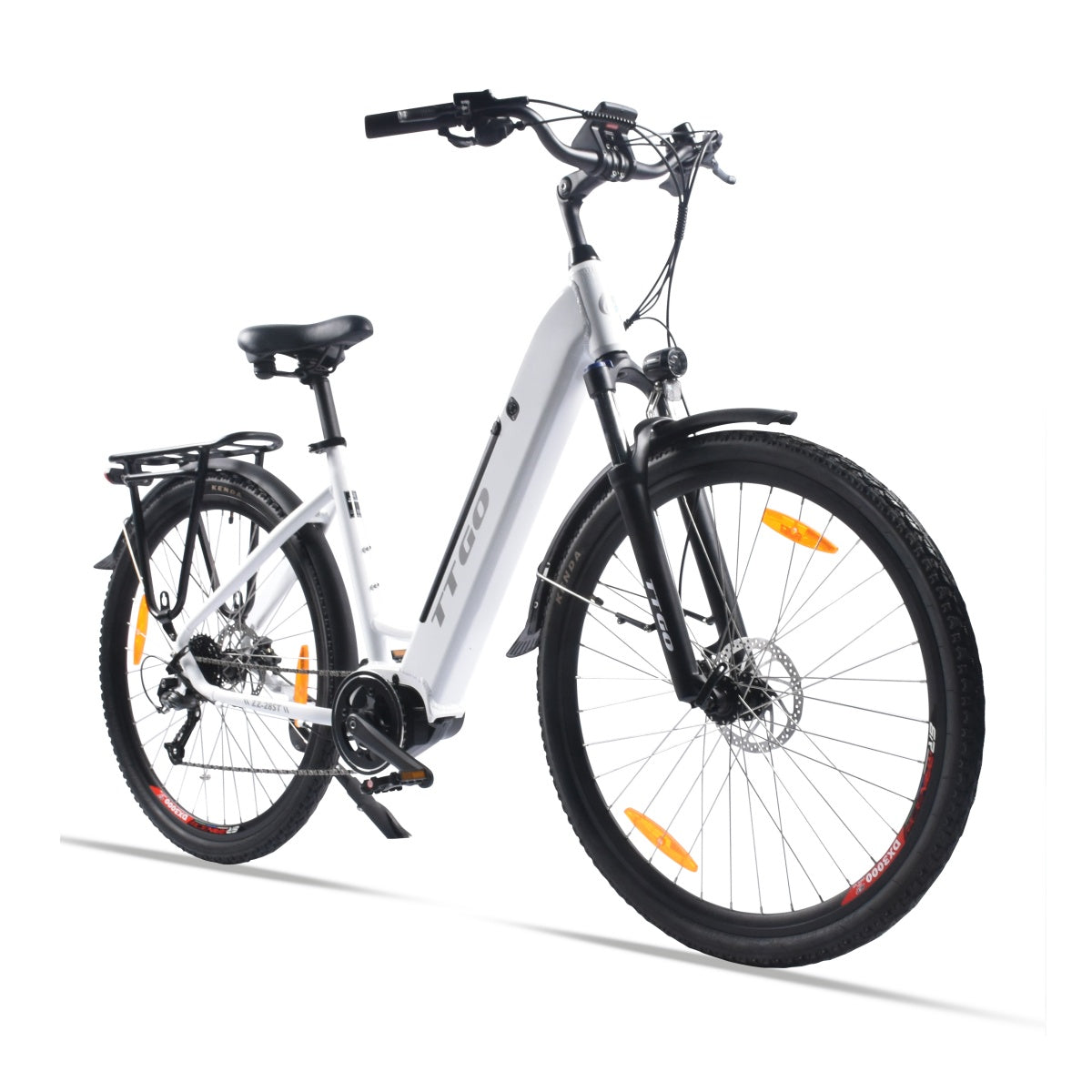 Vélo électrique TTGO LK-ZZ-28ST - Moteur 250W Batterie 36V20AH Pneus 28 pouces Frein à disque hydraulique - Blanc
