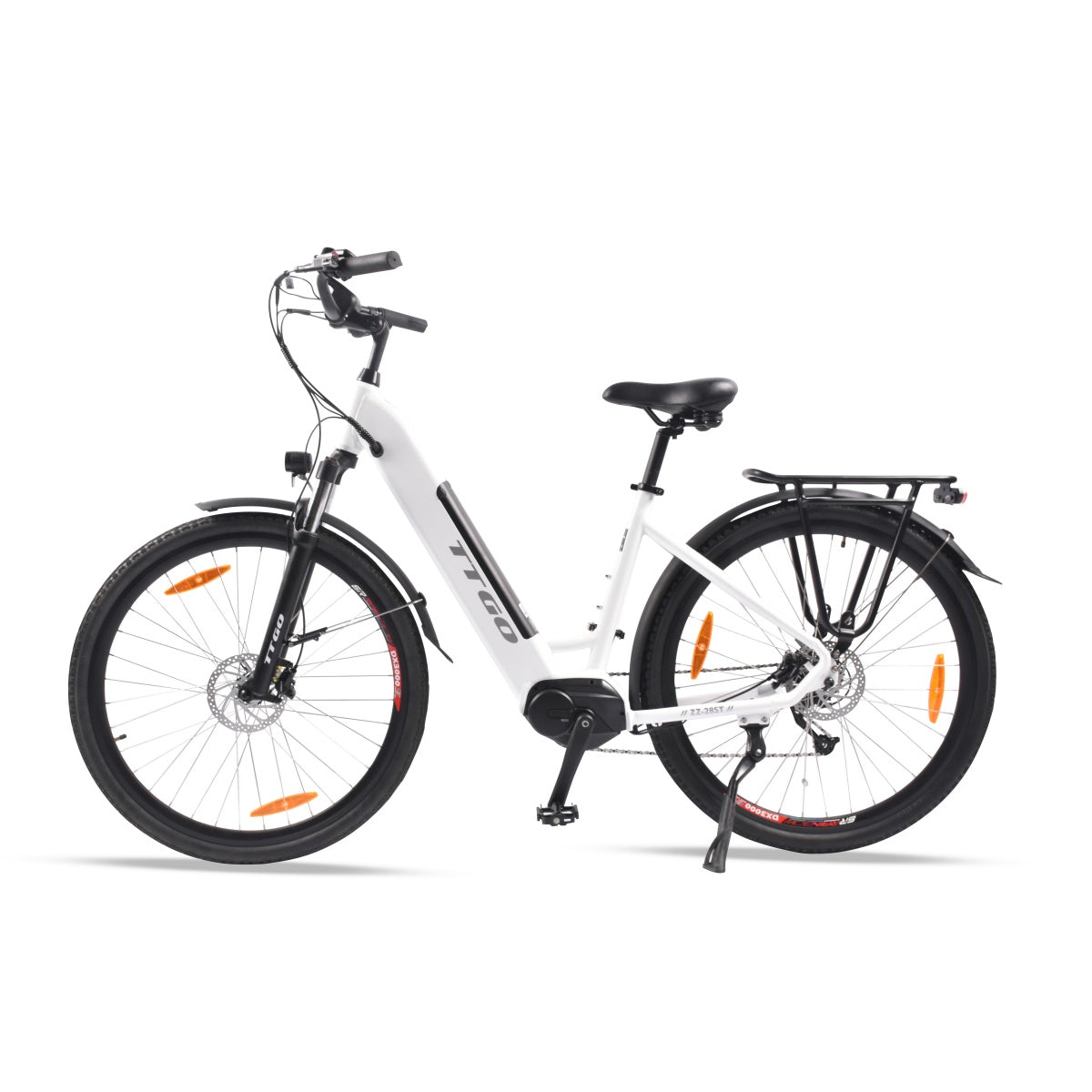 Vélo électrique TTGO LK-ZZ-28ST - Moteur 250W Batterie 36V20AH Pneus 28 pouces Frein à disque hydraulique - Blanc
