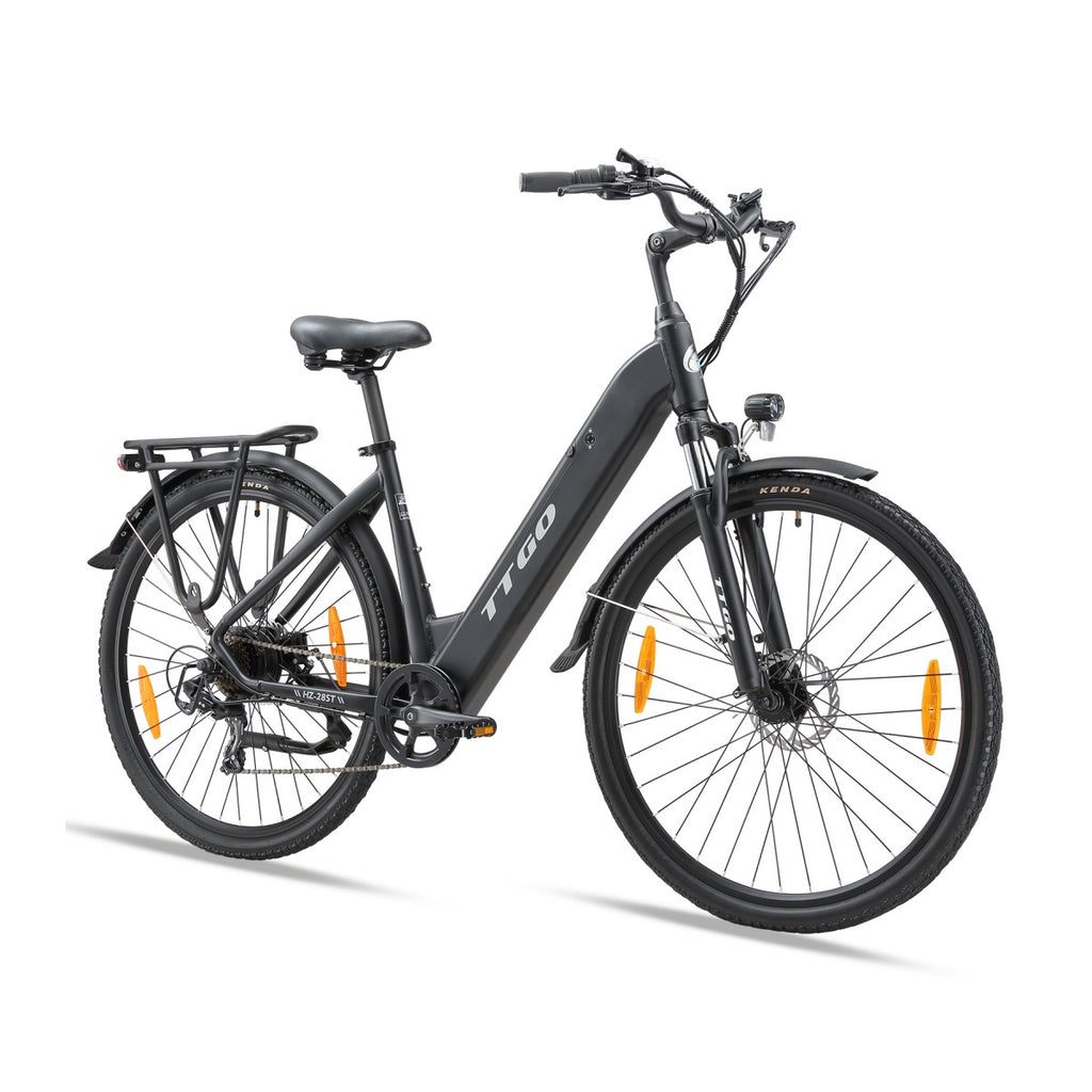 Vélo électrique TTGO HZ-28ST - Moteur 250W Batterie 36V20AH Pneus 28 pouces Freins à disque mécaniques - Noir