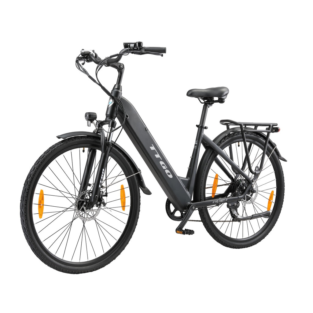 Vélo électrique TTGO HZ-28ST - Moteur 250W Batterie 36V20AH Pneus 28 pouces Freins à disque mécaniques - Noir