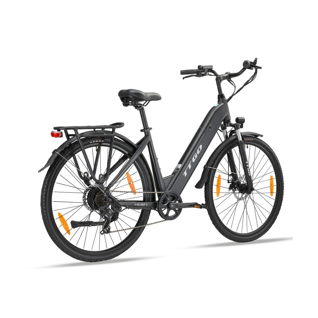 Vélo électrique TTGO HZ-28ST - Moteur 250W Batterie 36V20AH Pneus 28 pouces Freins à disque mécaniques - Noir