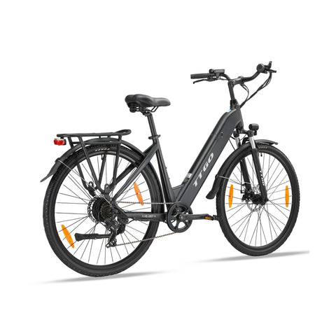 TTGO HZ-28ST Elektrisches Fahrrad - 250W Motor 36V20AH Akku 28 Zoll Reifen Mechanische Scheibenbremsen - Schwarz