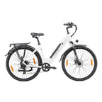 TTGO HZ-28ST Vélo électrique - Moteur 250W Batterie 36V20AH Pneus 28 pouces Freins à disque mécaniques - Blanc