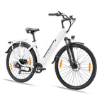 TTGO HZ-28ST Vélo électrique - Moteur 250W Batterie 36V20AH Pneus 28 pouces Freins à disque mécaniques - Blanc