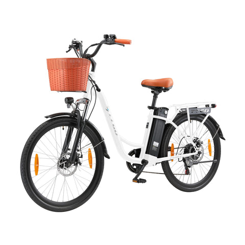 TTGO YY-26ST Elektrisches Fahrrad - 250W Motor 36V14.5AH Akku 26 Zoll Reifen Mechanische Scheibenbremsen - Weiß