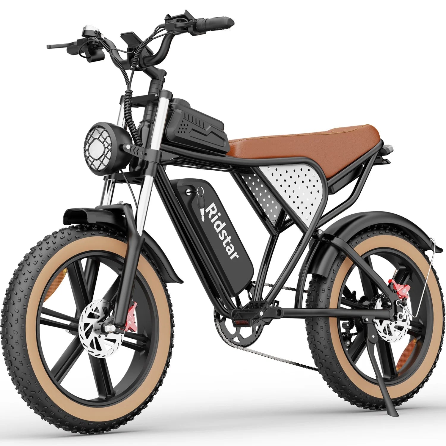 Ridstar Q20 IT E-Bike - Moteur 750W Batterie 48V20AH Pneus 20 pouces Freins à disque hydrauliques - Noir Marron