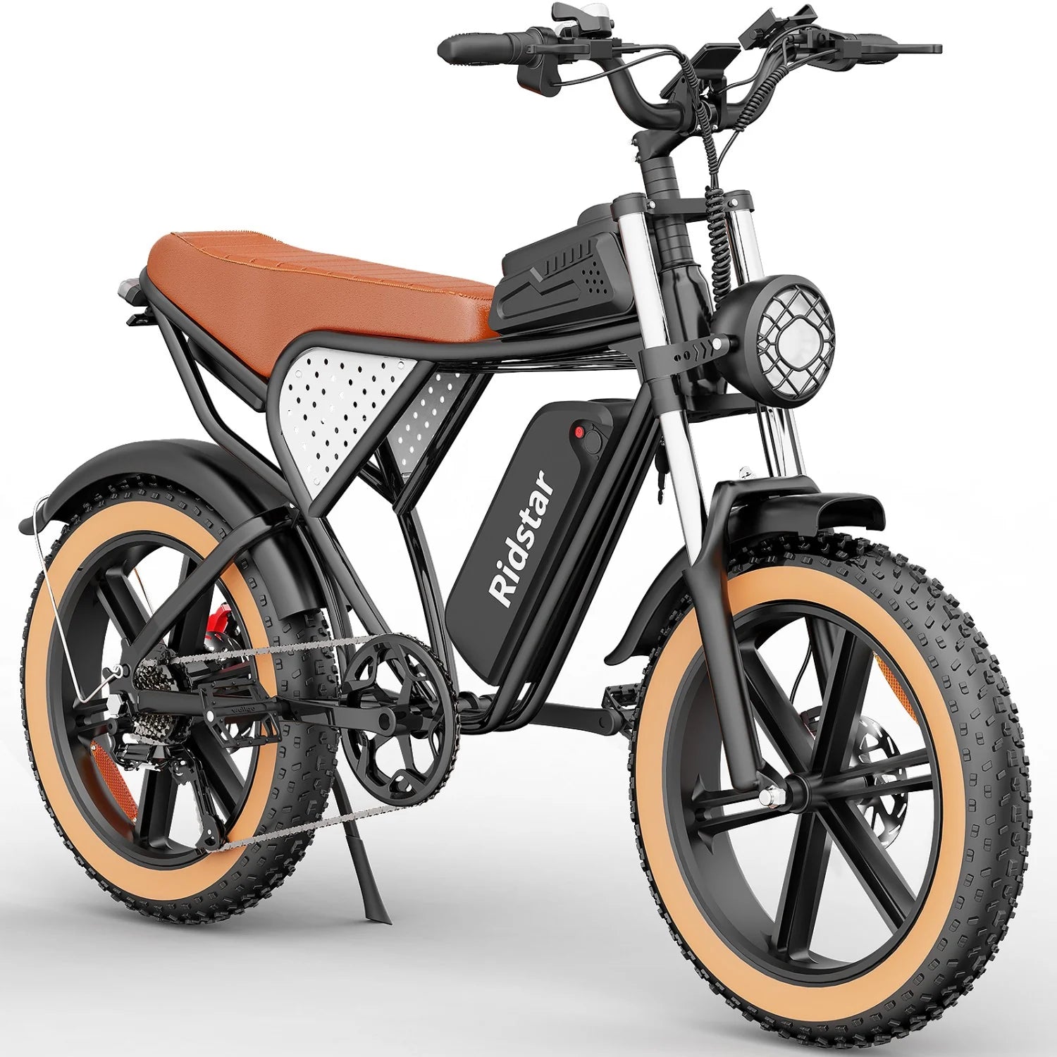 Ridstar Q20 IT E-Bike - Moteur 750W Batterie 48V20AH Pneus 20 pouces Freins à disque hydrauliques - Noir Marron