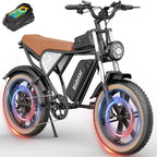 Ridstar Q20 IT E-Bike - Moteur 750W Batterie 48V20AH Pneus 20 pouces Freins à disque hydrauliques - Noir Marron