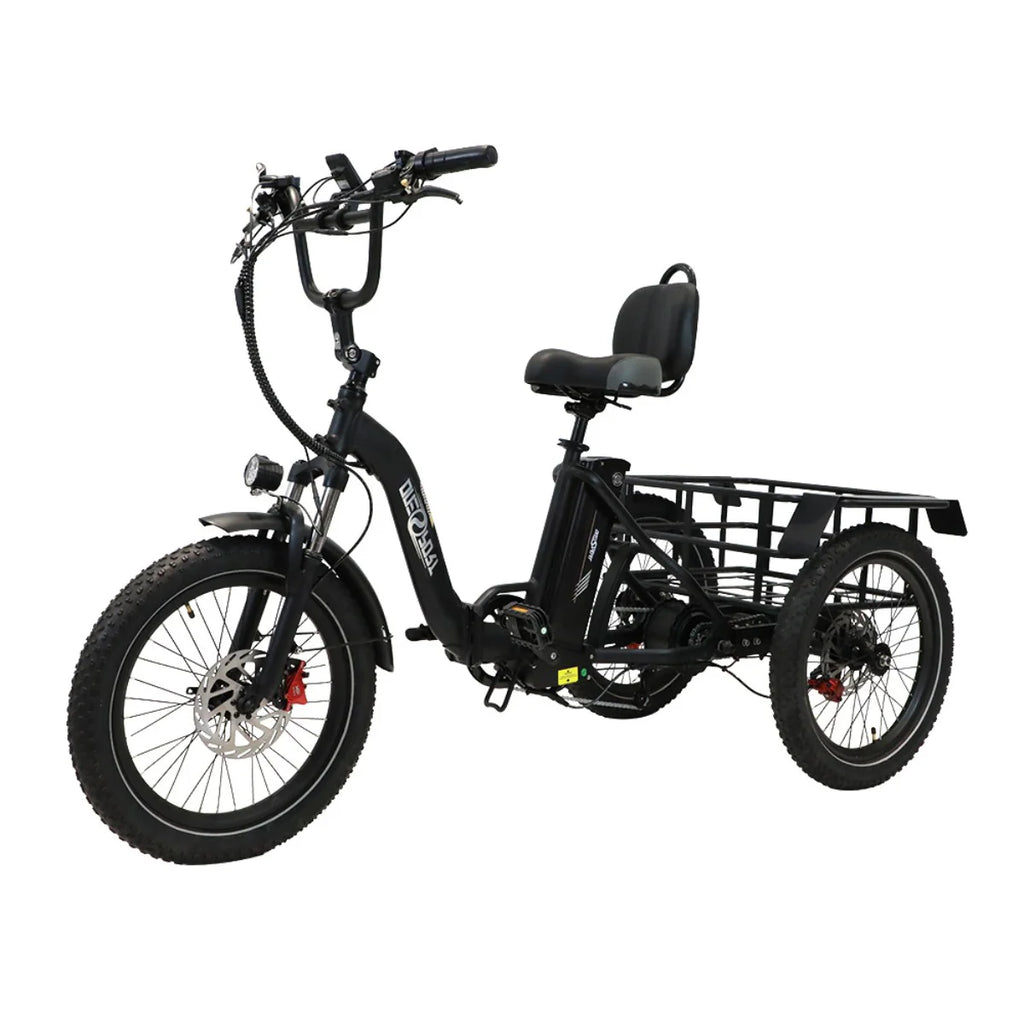 ONESPORT OT30 Three-Wheeled Electric Bicycle - 500W Motor 48V13AH Battery 20 Inch Tires Hydraulic Brake - Black