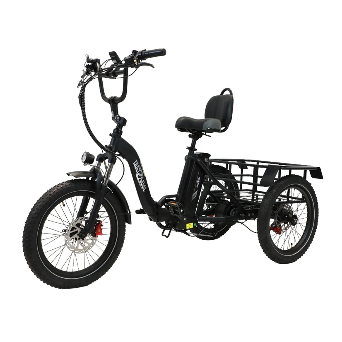 ONESPORT OT30 Three-Wheeled Electric Bicycle - 500W Motor 48V13AH Battery 20 Inch Tires Hydraulic Brake - Black