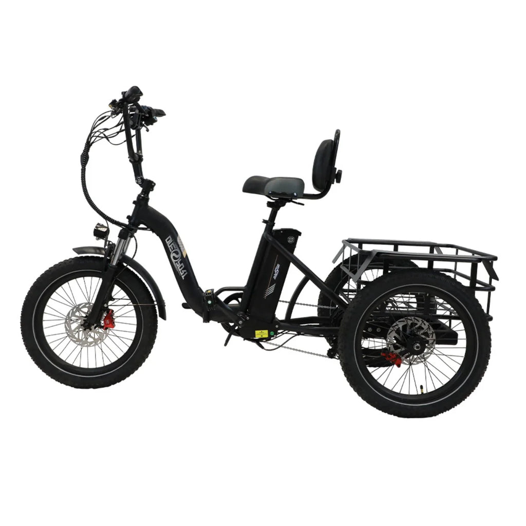 ONESPORT OT30 Three-Wheeled Electric Bicycle - 500W Motor 48V13AH Battery 20 Inch Tires Hydraulic Brake - Black