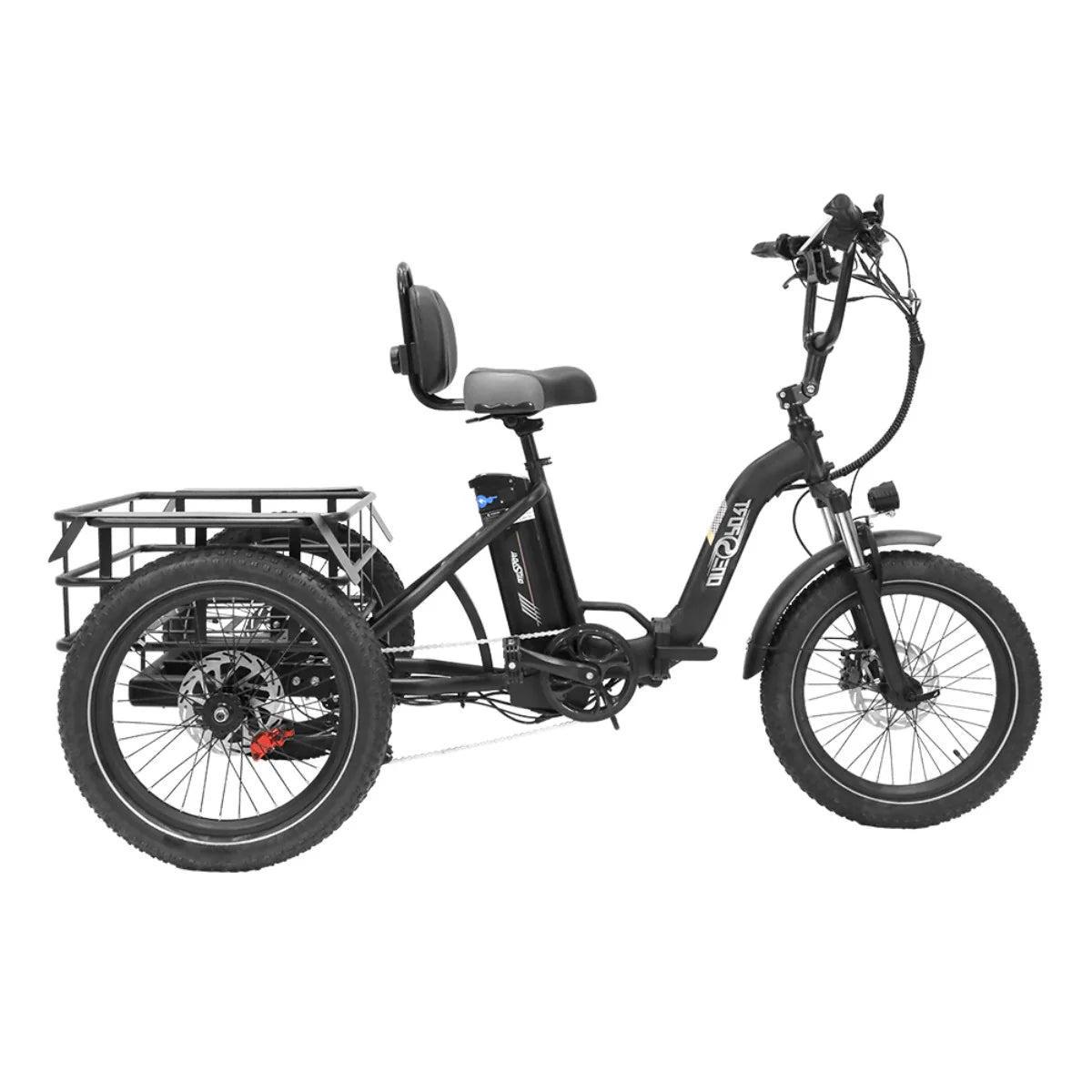 ONESPORT OT30 Three-Wheeled Electric Bicycle - 500W Motor 48V13AH Battery 20 Inch Tires Hydraulic Brake - Black
