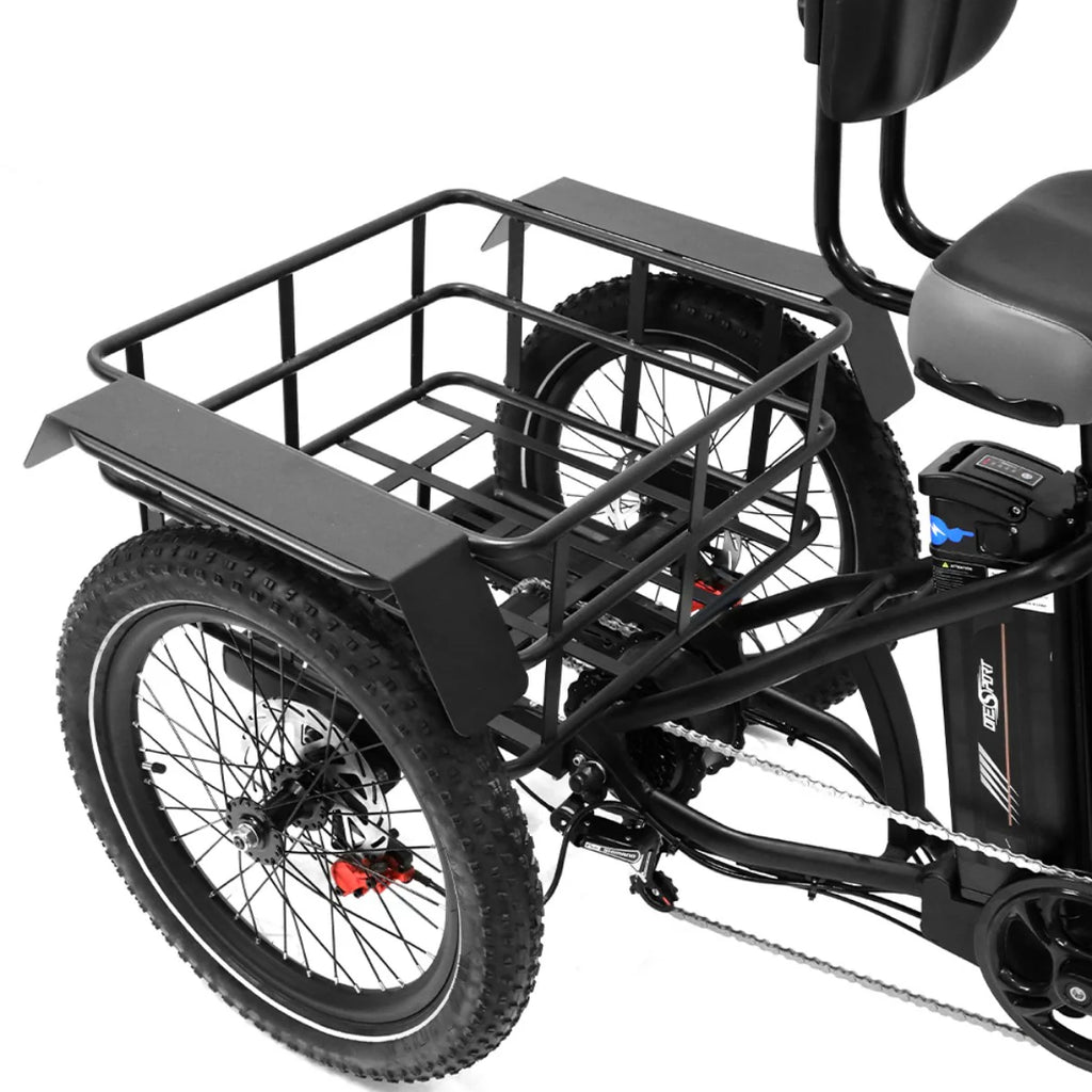 ONESPORT OT30 Three-Wheeled Electric Bicycle - 500W Motor 48V13AH Battery 20 Inch Tires Hydraulic Brake - Black