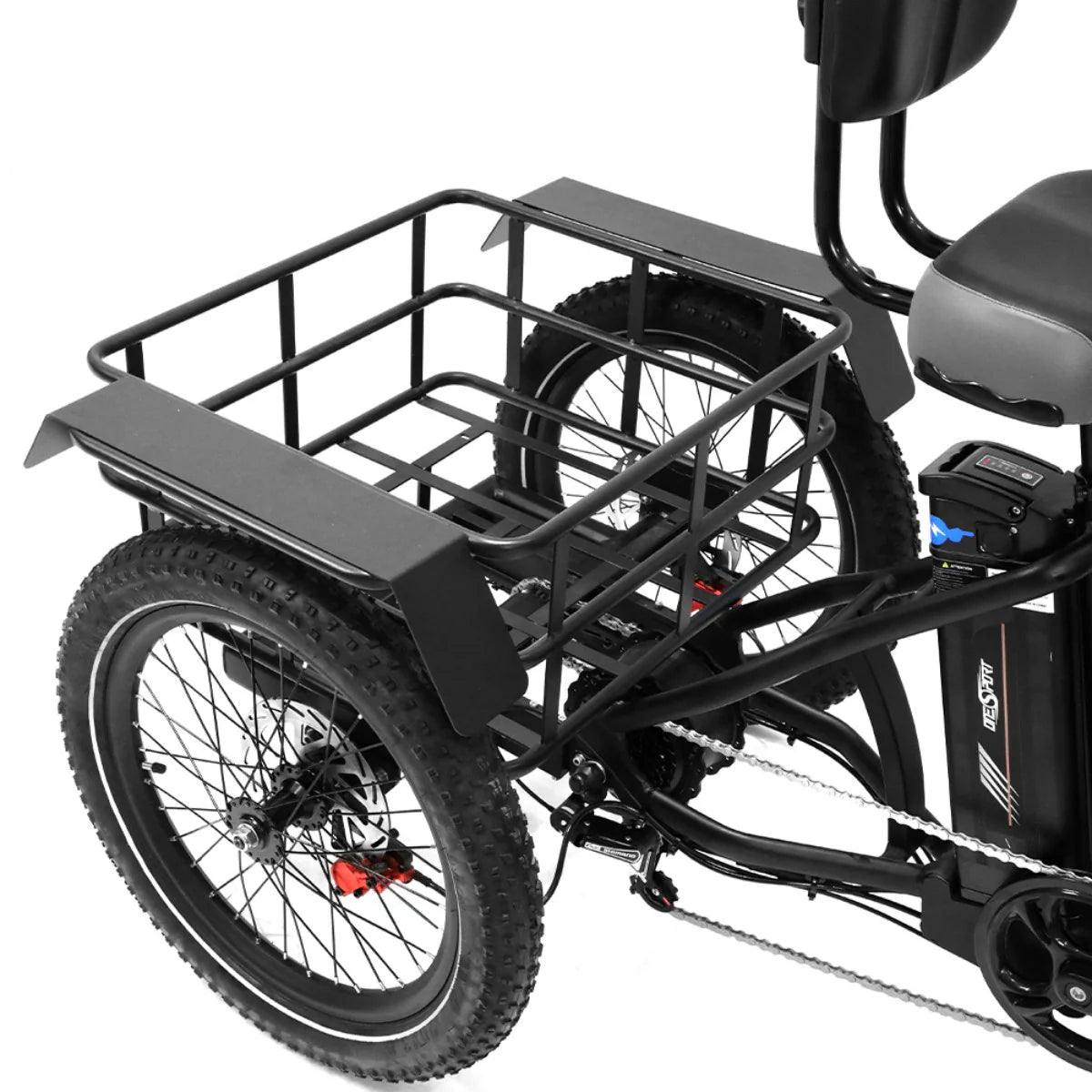 ONESPORT OT30 Three-Wheeled Electric Bicycle - 500W Motor 48V13AH Battery 20 Inch Tires Hydraulic Brake - Black