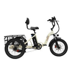 ONESPORT OT30 Three-Wheeled Electric Bicycle - 500W Motor 48V13AH Battery 20 Inch Tires Hydraulic Brake - White