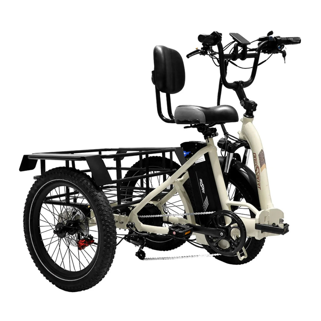 ONESPORT OT30 Three-Wheeled Electric Bicycle - 500W Motor 48V13AH Battery 20 Inch Tires Hydraulic Brake - White