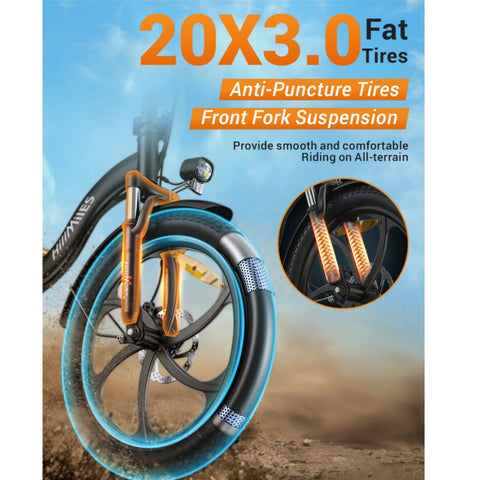 HillMiles MilePort 1 E-Bike – 250W Motor 36V13Ah Akku 20 Zoll Reifen Mechanische Scheibenbremse - Grün