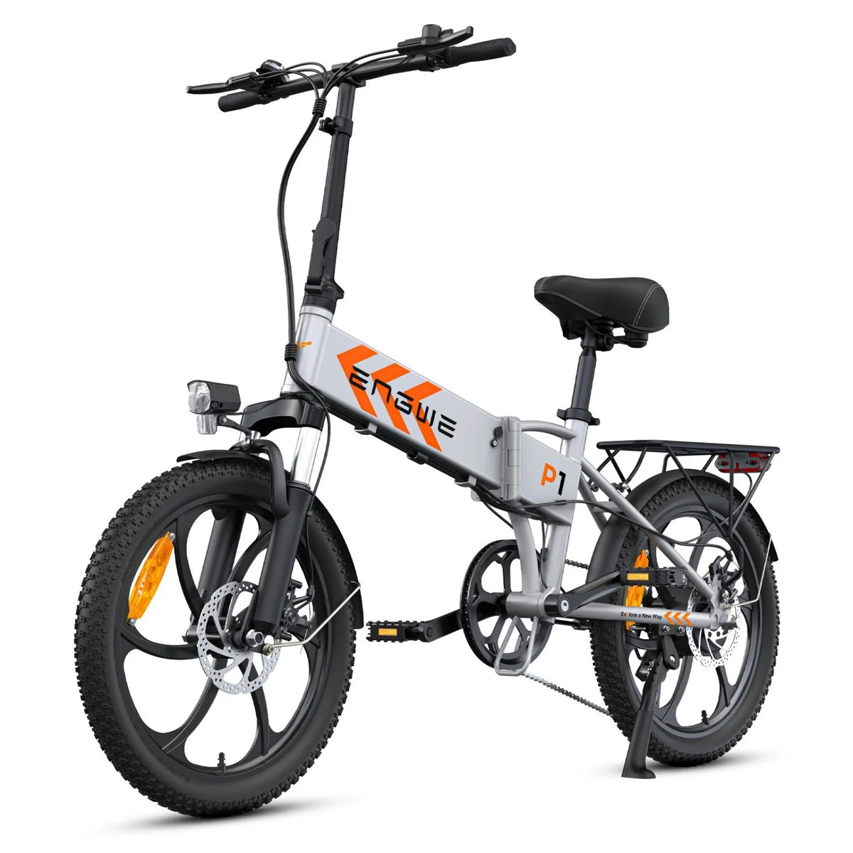 ENGWE P1 E-Bike - 20 Zoll Reifen 250W Motor 36V13AH Akku  Mechanische Scheibenbremsen - Silber