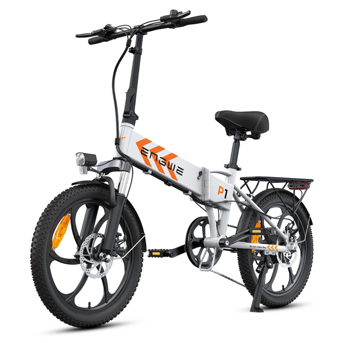ENGWE P1 E-Bike - 20 Zoll Reifen 250W Motor 36V13AH Akku  Mechanische Scheibenbremsen - Weiße