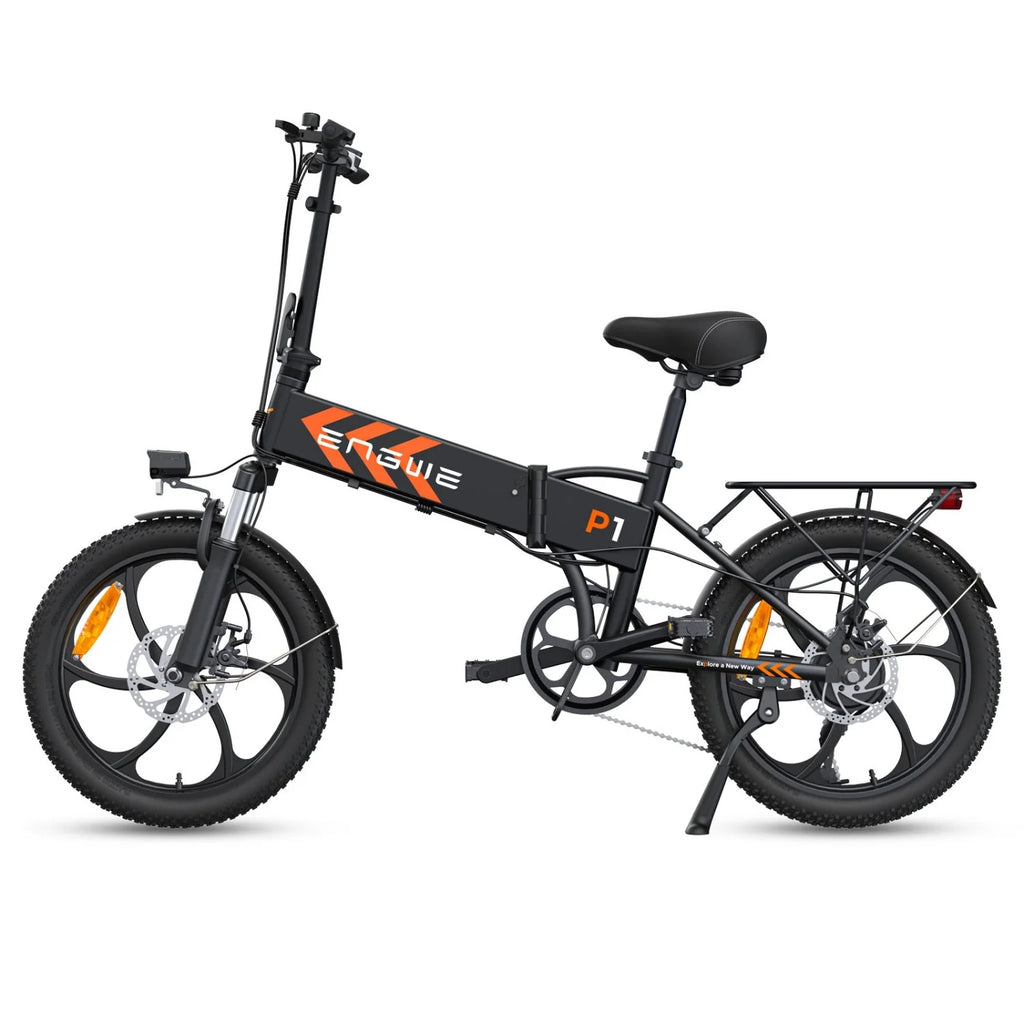 Vélo électrique ENGWE P1 - Pneus de 20 pouces Moteur de 250 W Batterie 36 V 13 Ah Freins à disque mécaniques - Noir