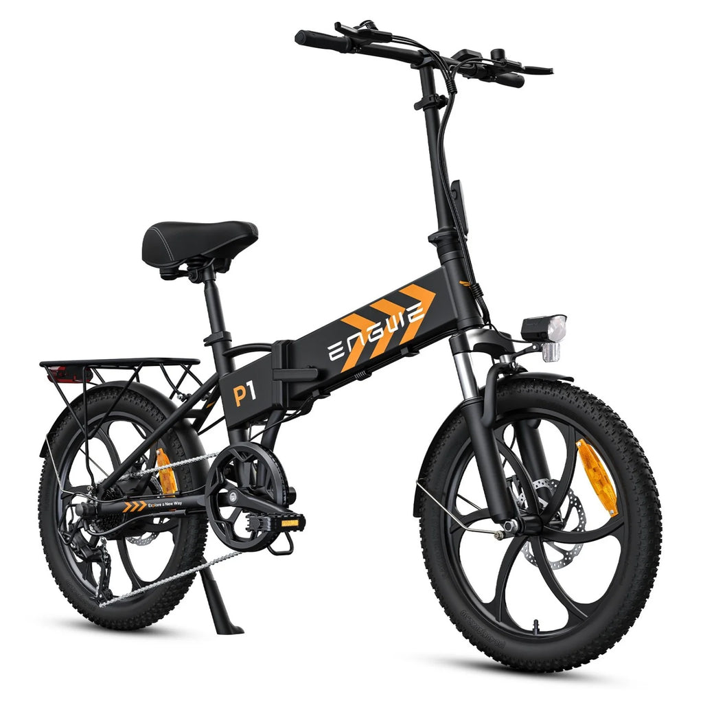 Vélo électrique ENGWE P1 - Pneus de 20 pouces Moteur de 250 W Batterie 36 V 13 Ah Freins à disque mécaniques - Noir