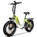 TTGO F6 Vélo électrique - Moteur 250W Batterie 36V25AH Pneus 20 pouces Freins hydrauliques - Blanc-Vert