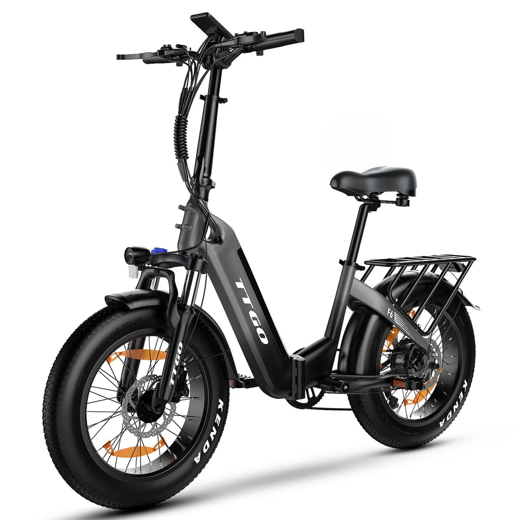 Vélo électrique TTGO F6 - Moteur 250 W Batterie 36 V 25 Ah Pneus 20 Pouces Freins Hydrauliques - Noir-Gris