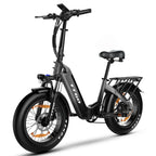 Vélo électrique TTGO F6 - Moteur 250 W Batterie 36 V 25 Ah Pneus 20 Pouces Freins Hydrauliques - Noir-Gris