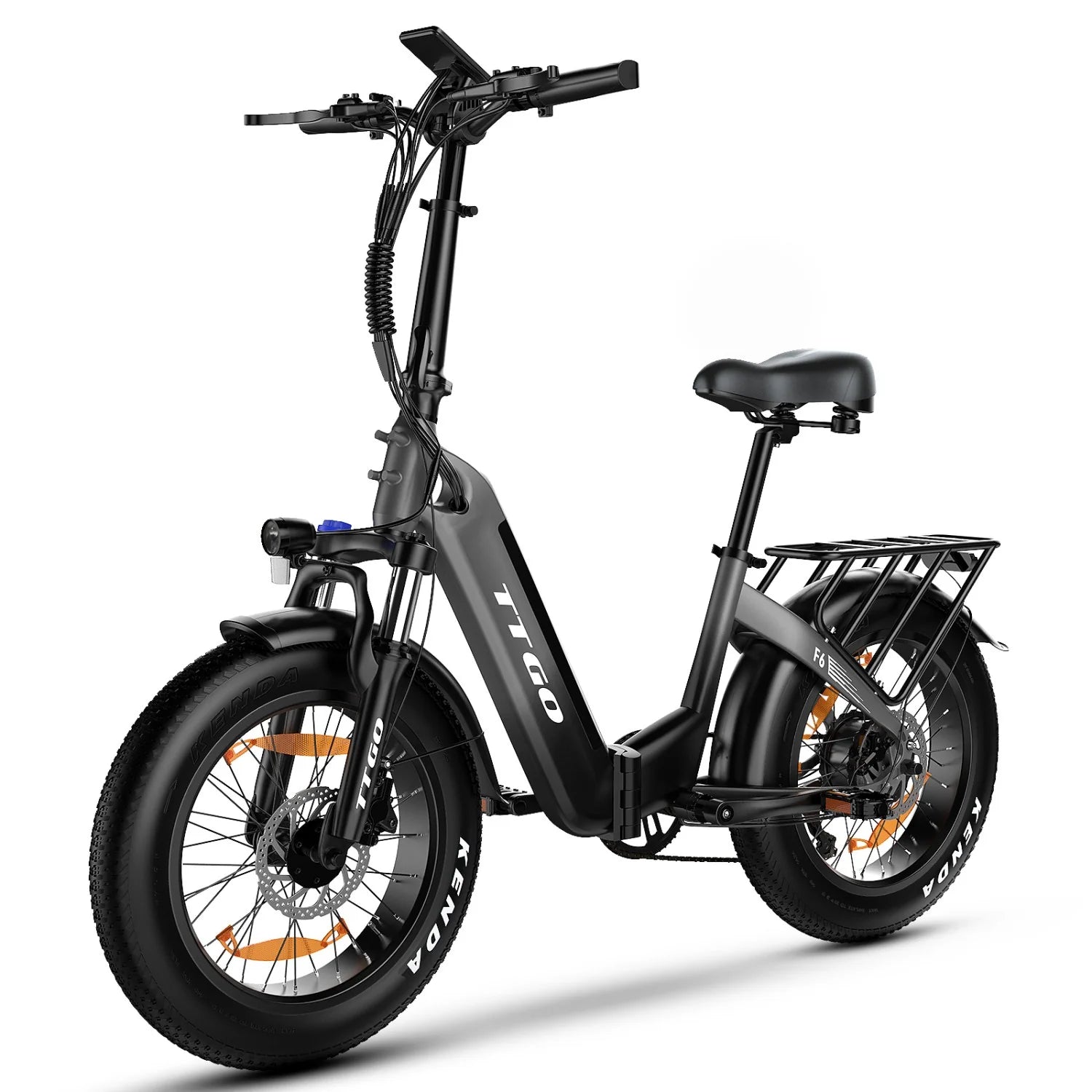 Vélo électrique TTGO F6 - Moteur 250 W Batterie 36 V 25 Ah Pneus 20 Pouces Freins Hydrauliques - Noir-Gris