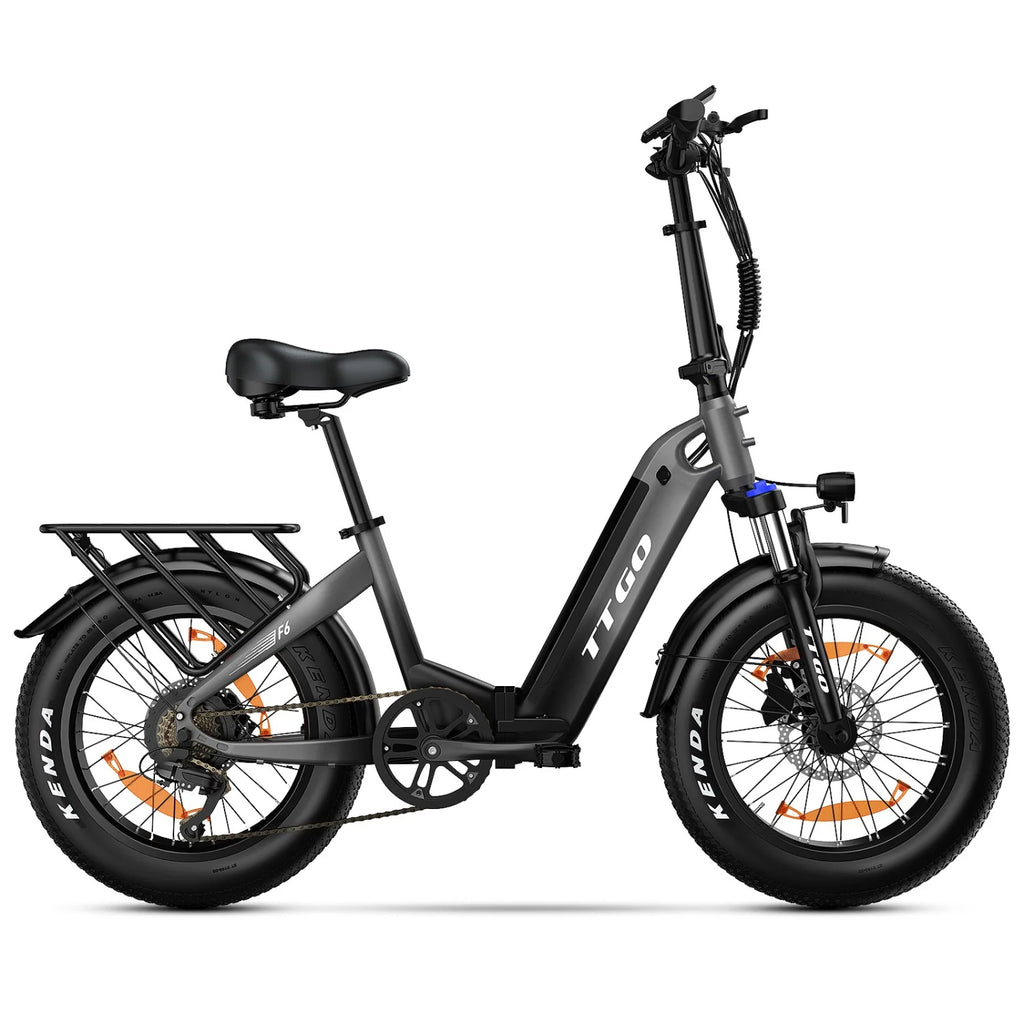 Vélo électrique TTGO F6 - Moteur 250 W Batterie 36 V 25 Ah Pneus 20 Pouces Freins Hydrauliques - Noir-Gris