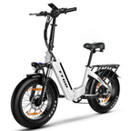 TTGO F6 E-Bike - Moteur 250W Batterie 36V25AH Pneus 20 Pouces Freins Hydrauliques - Blanc