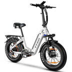 TTGO F6 E-Bike - Moteur 250W Batterie 36V25AH Pneus 20 Pouces Freins Hydrauliques - Blanc