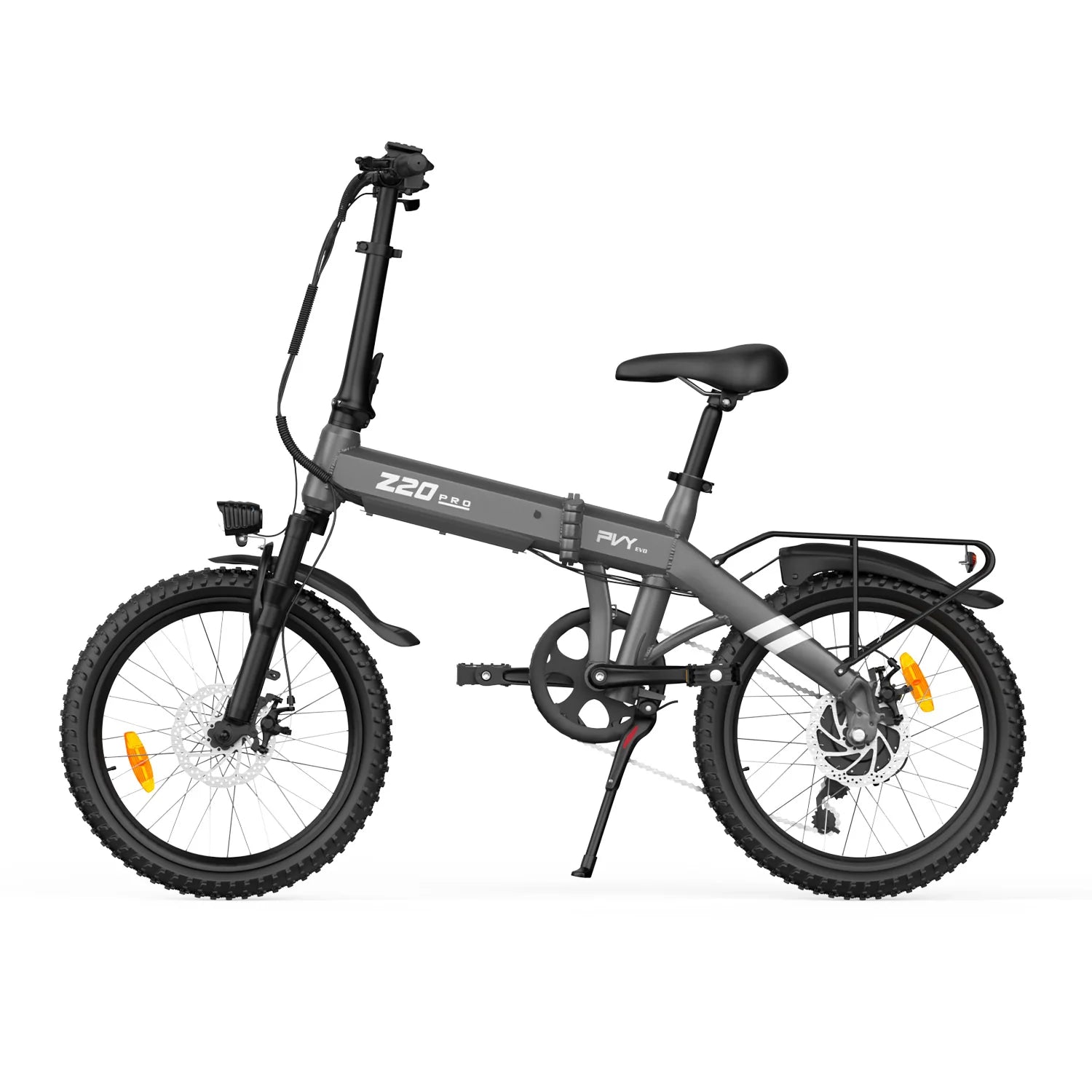 Vélo électrique PVY Z20 PRO EVO, Moteur 250W, Batterie 36V14.5AH, Pneus 20 pouces, Freins à disque mécaniques - Gris