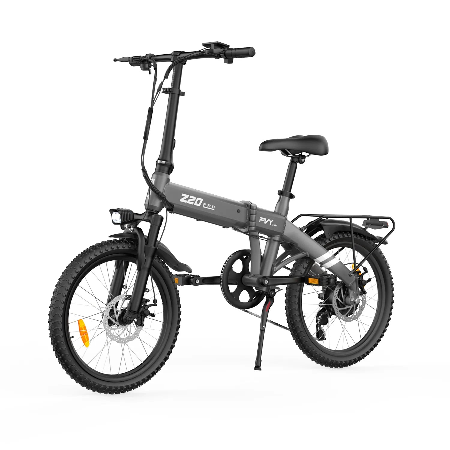 Vélo électrique PVY Z20 PRO EVO, Moteur 250W, Batterie 36V14.5AH, Pneus 20 pouces, Freins à disque mécaniques - Gris
