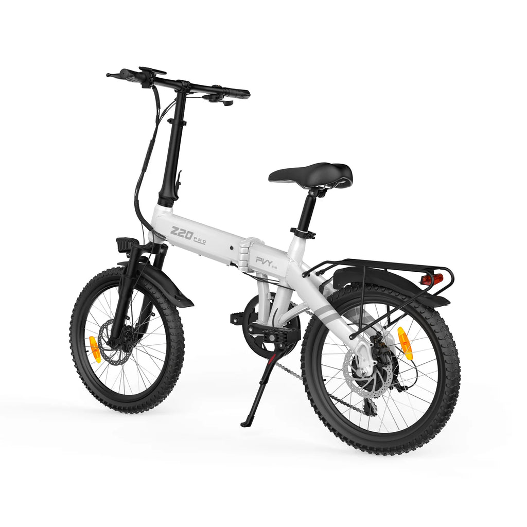 Vélo électrique PVY Z20 PRO EVO, Moteur 250W, Batterie 36V14.5AH, Pneus 20 pouces, Freins à disque mécaniques - Blanc