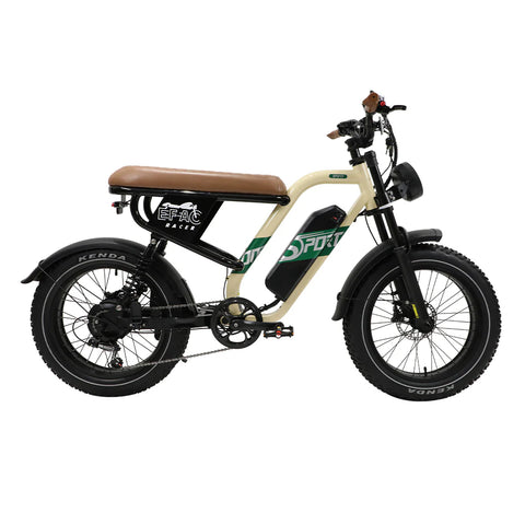 ONESPORT W66 E-Bike - 500W Motor  48V 13.5AH Akku 20 Zoll Reifen Hydraulische Bremsen - Beige Gelb
