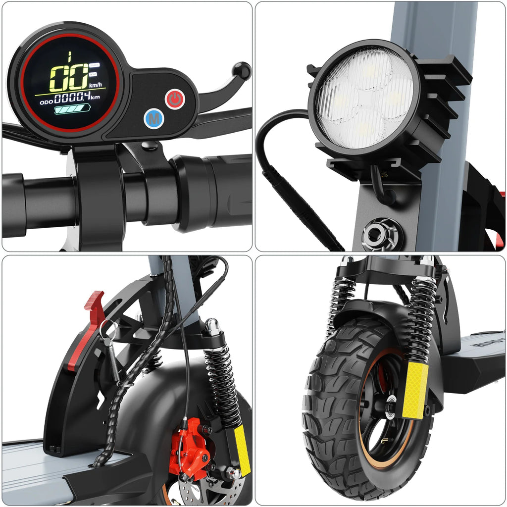 Trottinette électrique iENYRID IE-A1 - Moteur 800W Batterie 48V12.5AH Frein à disque Pliable - Gris