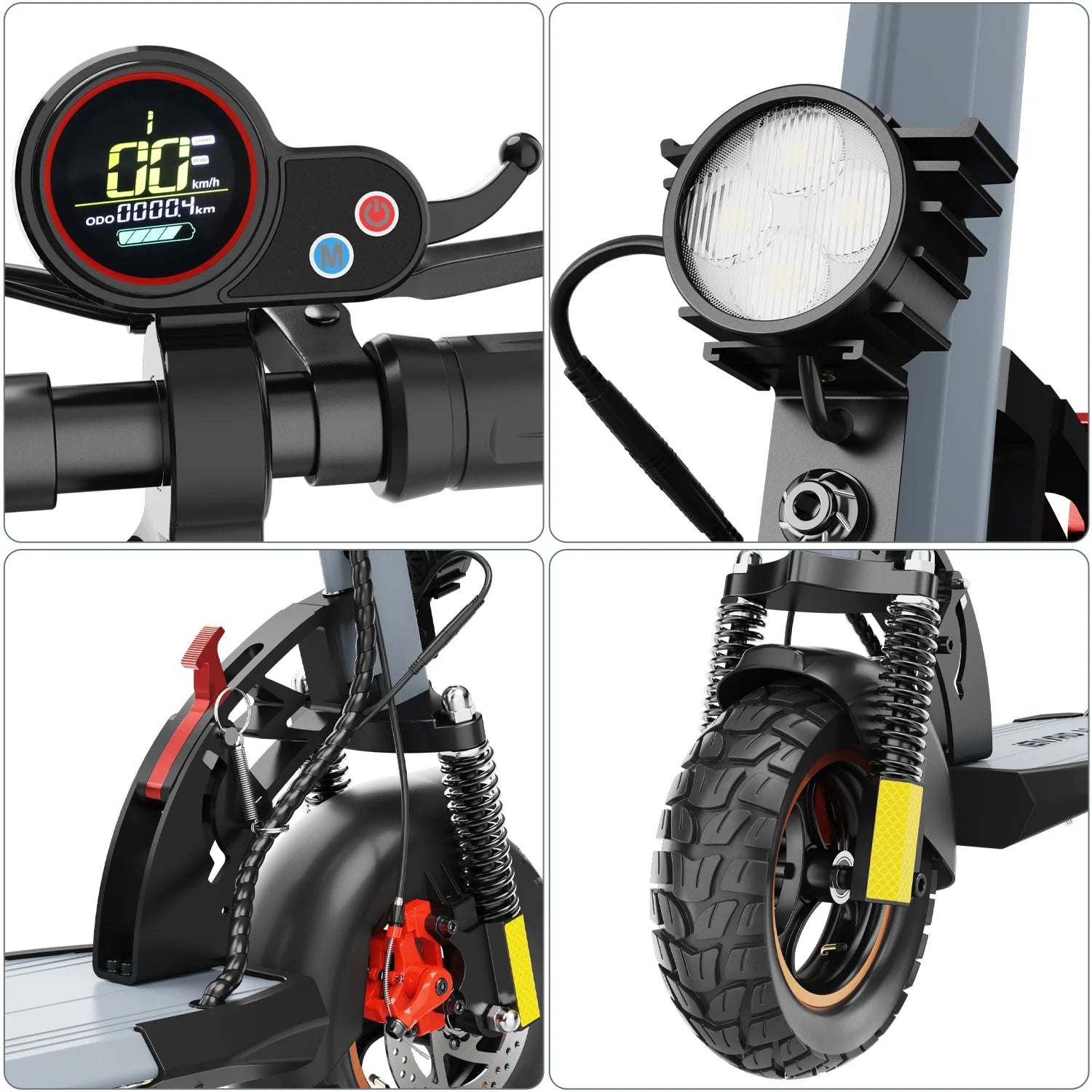 Trottinette électrique iENYRID IE-A1 - Moteur 800W Batterie 48V12.5AH Frein à disque Pliable - Gris