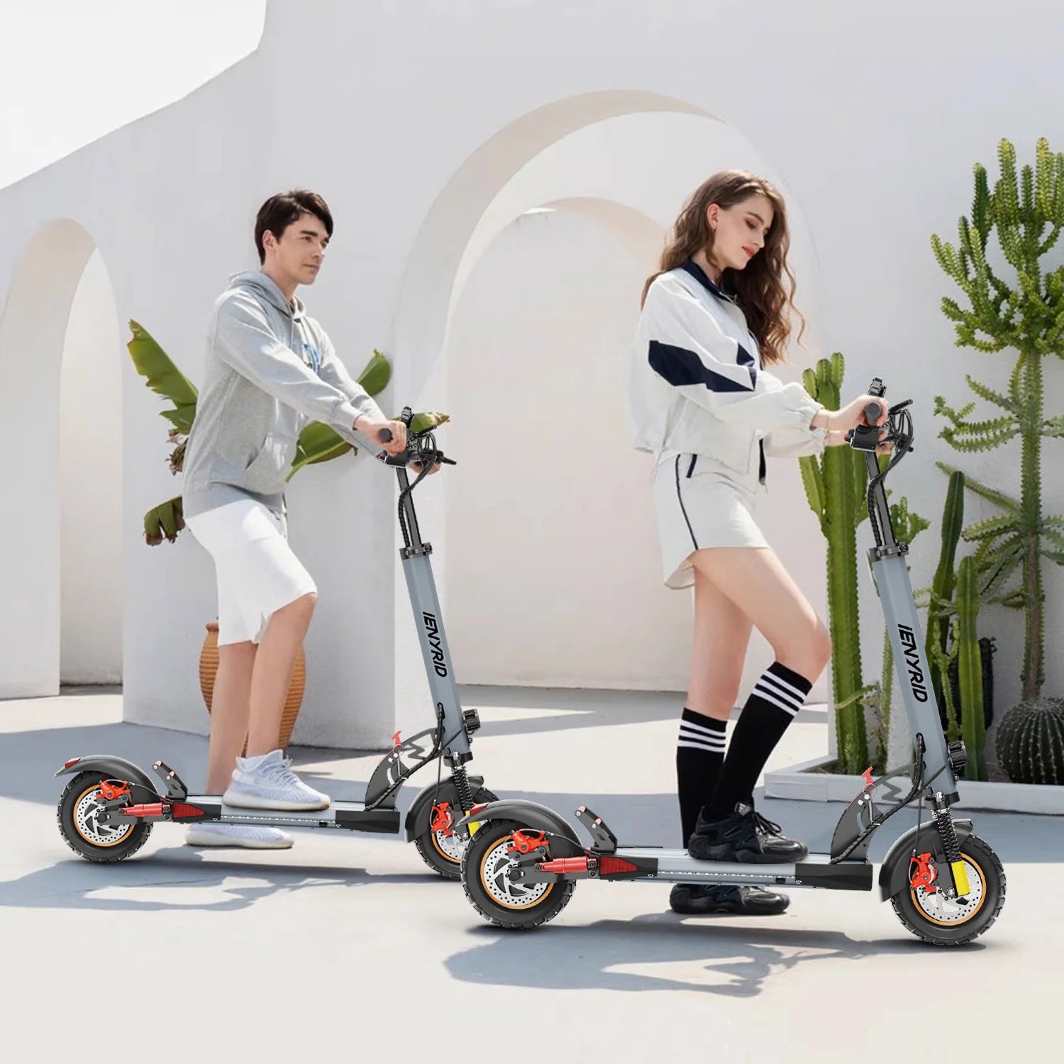 Trottinette électrique iENYRID IE-A1 - Moteur 800W Batterie 48V12.5AH Frein à disque Pliable - Gris