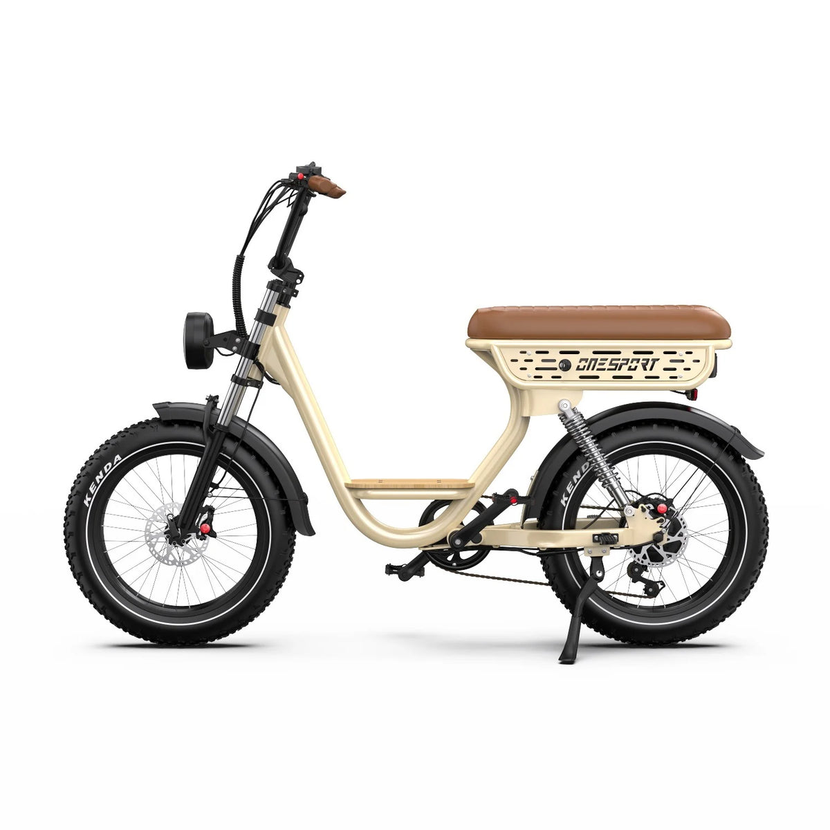 ONESPORT W77 E-Bike - Motor 250W Akku 48V18AH 20" Reifen Ölbremsen - Beige