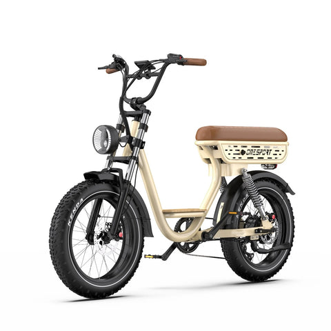 ONESPORT W77 E-Bike - Motor 250W Akku 48V18AH 20" Reifen Ölbremsen - Beige