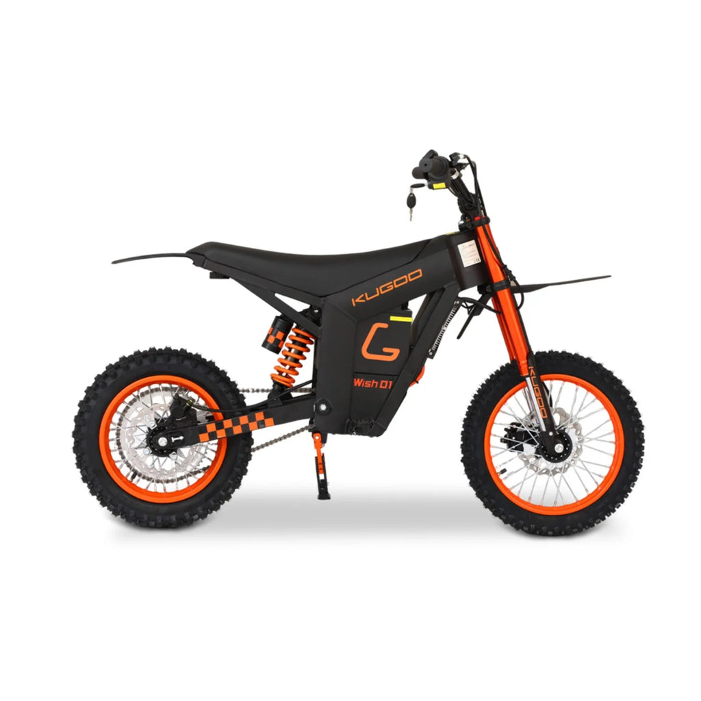 KUGOO Wish 01 Electric Scooter - 1500W 14/12 Inch Tires Hydraulic Front Disc Brake Rear - Black