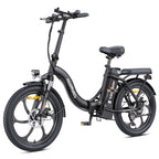 HillMiles MilePort 1 E-Bike – 250W Motor 36V13Ah Battery 20 Inch Tires Mechanical Disc Brake - Black